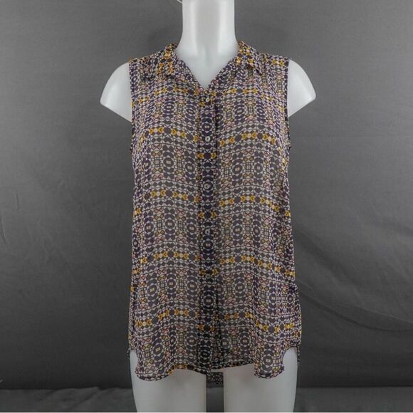 H&M Sleeveless Button Down Blouse Size 4 - Picture 2 of 11